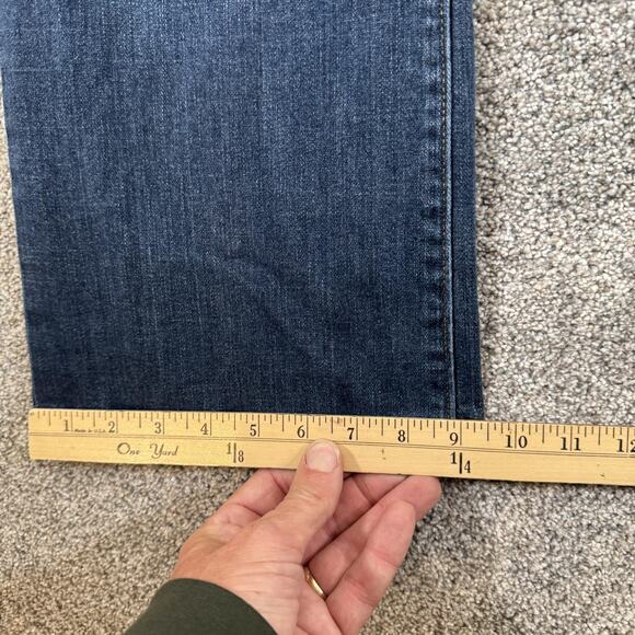 Gap Jeans Womens 8L Blue Essential Fit Dark Wash Stretch Straight Leg Mid Rise - Picture 3 of 14